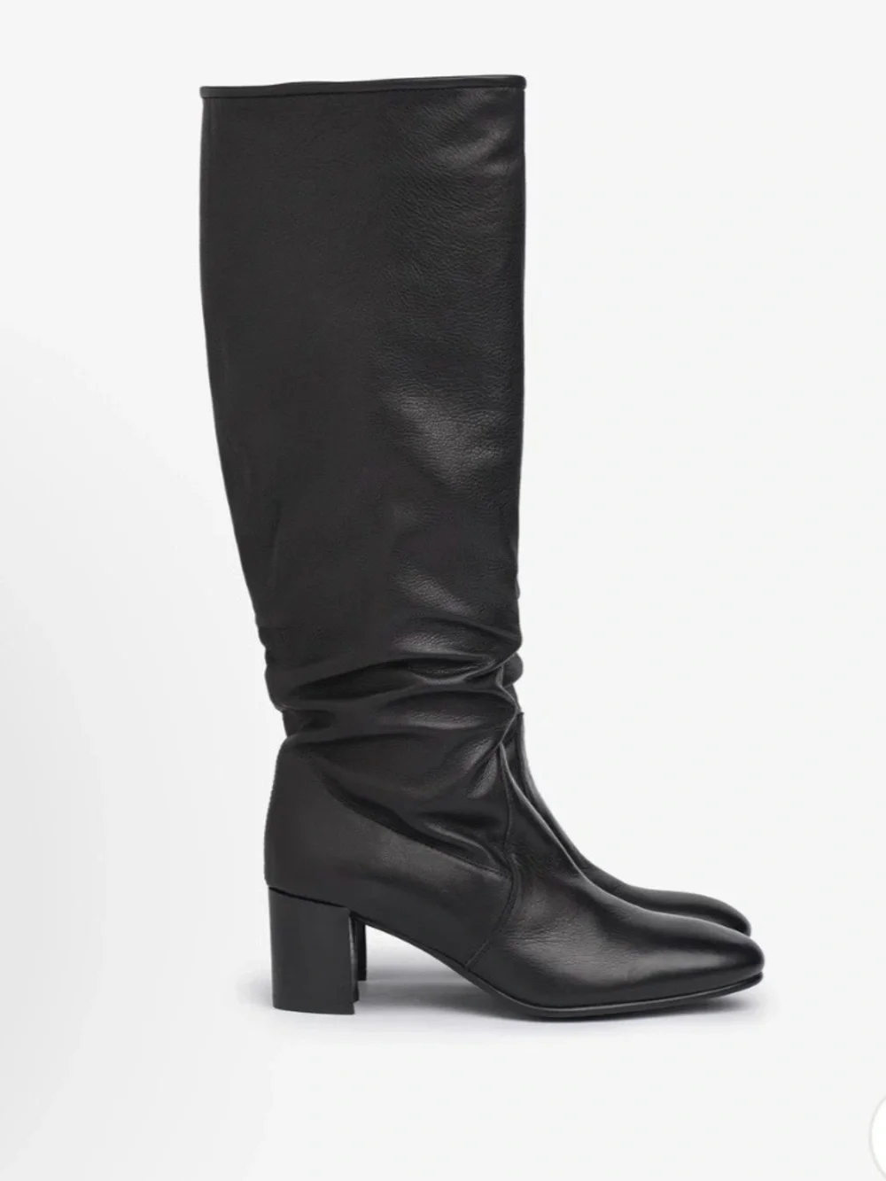 PEDRO GARCIA - Xantia Tall Midi Slouch Leather Boots in Black size 39 box fresh